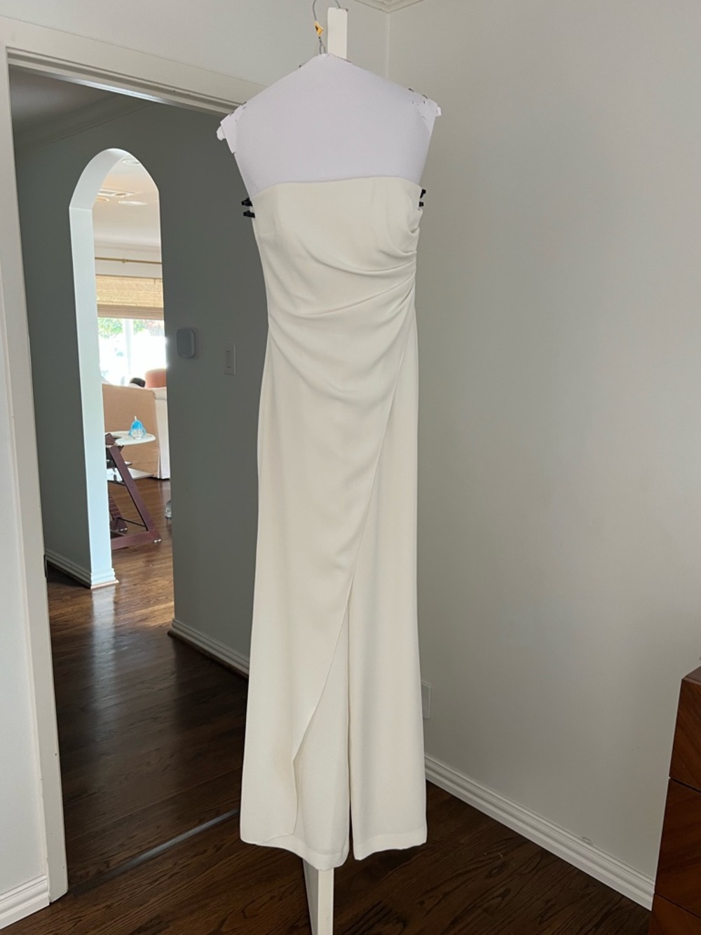 Sachin + Babi Strapless Ivory Column Gown